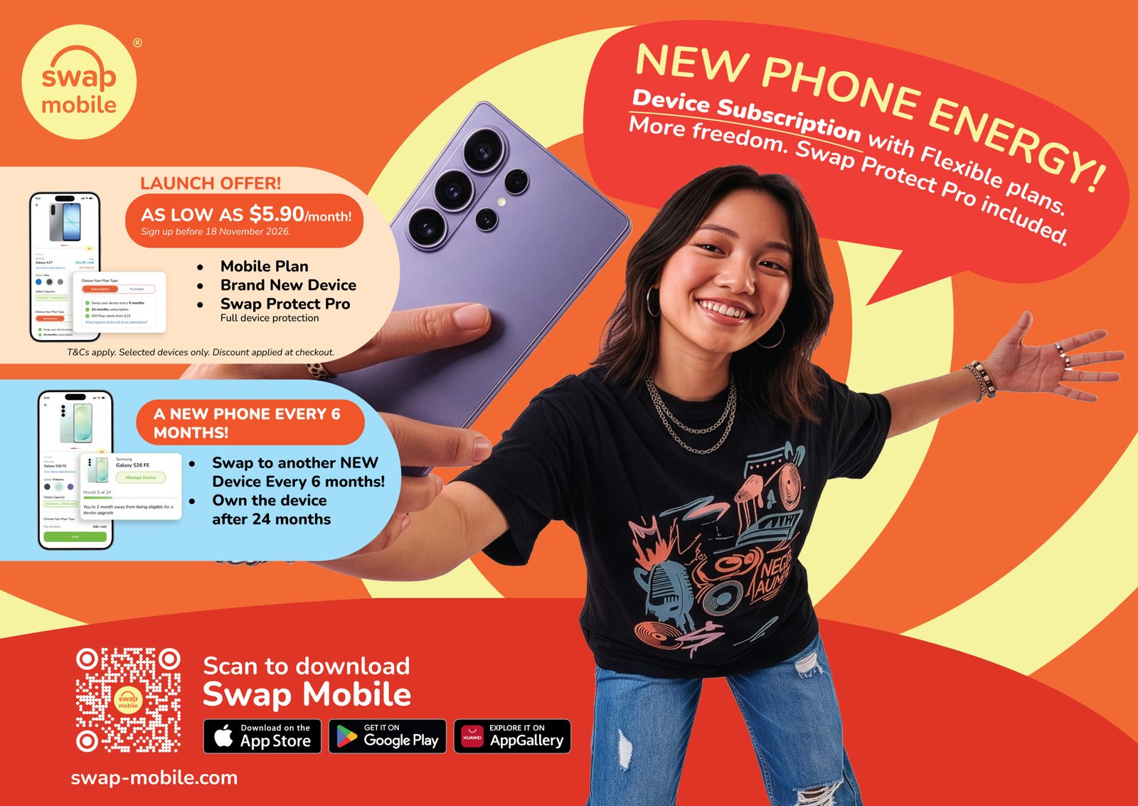 Swap Mobile official Singapore launch key visual